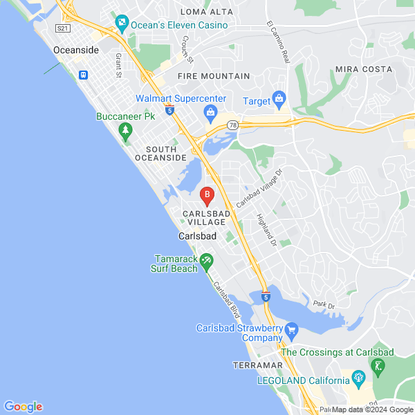 Carlsbad Pediatric Dental Care location map