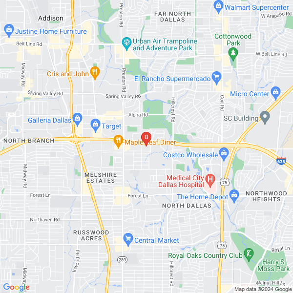 Tow Truck Service in dallas location map