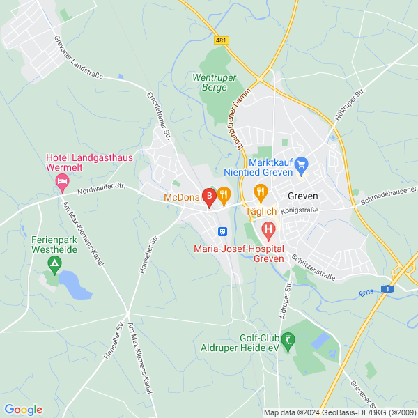 Hamm Kurier location map